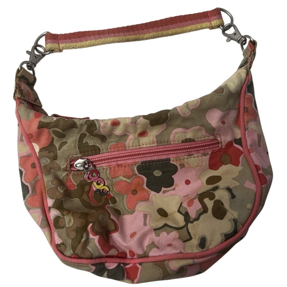 VTG Gap Kids Y2K Mini Floral Canvas Hobo Shoulder Bag 8 X 6